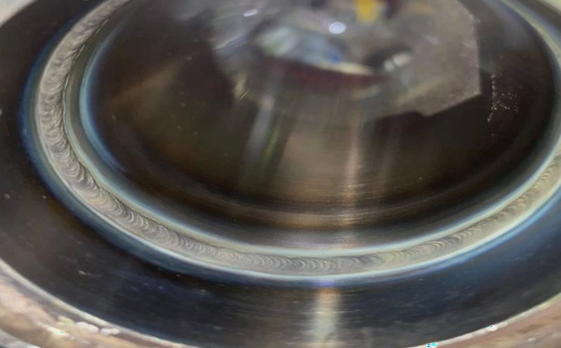Cordón de soldadura orbital en acero inoxidable